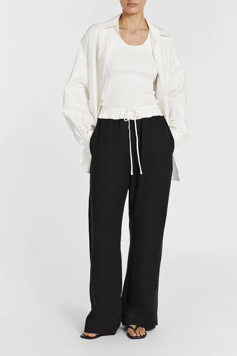 HARVEY BLACK SPLICED PANT